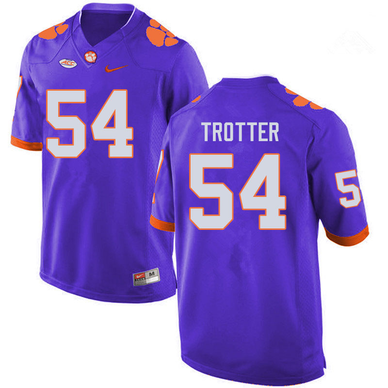 Men #54 Mason Trotter Clemson Tigers College Football Jerseys Sale-Purple - Click Image to Close